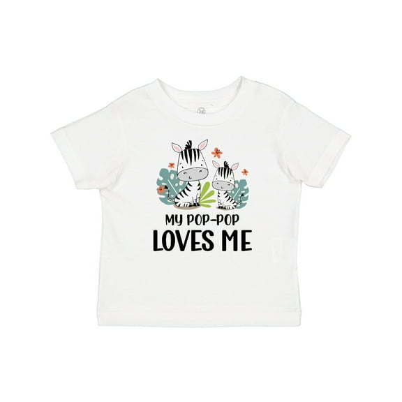 Inktastic Zebra My Pop-pop Loves Me Boys or Girls Baby T-Shirt