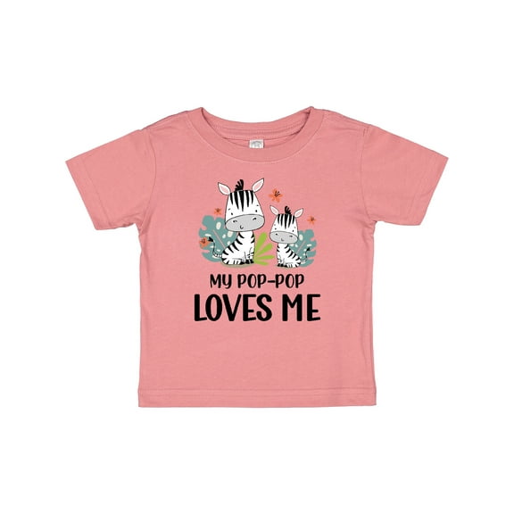Inktastic Zebra My Pop-pop Loves Me Boys or Girls Baby T-Shirt