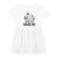 thumbnail image 1 of Inktastic Zebra My Pop-pop Loves Me Girls Toddler Dress, 1 of 5