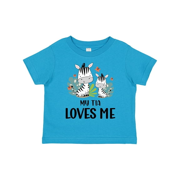 Inktastic Zebra My Tia Loves Me Boys or Girls Toddler T-Shirt