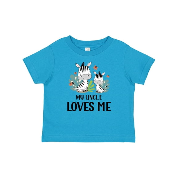 Inktastic Zebra My Uncle Loves Me Boys or Girls Baby T-Shirt