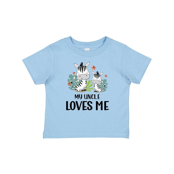 Inktastic Zebra My Uncle Loves Me Boys or Girls Baby T-Shirt