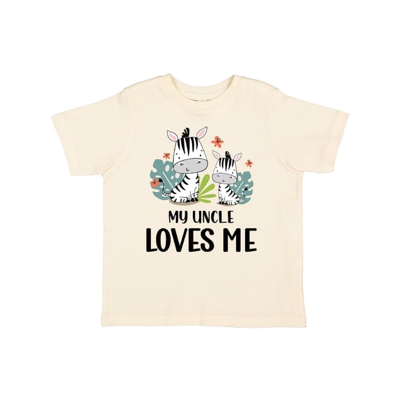 Inktastic Zebra My Uncle Loves Me Boys or Girls Toddler T-Shirt