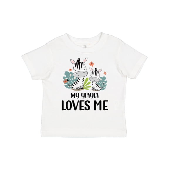 Inktastic Zebra My Yiayia Loves Me Boys or Girls Toddler T-Shirt