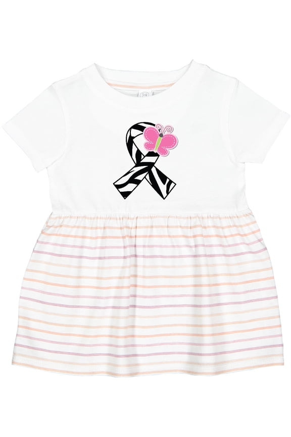 Zebra Ribbon Awareness Rare Disease Girls Baby Dress