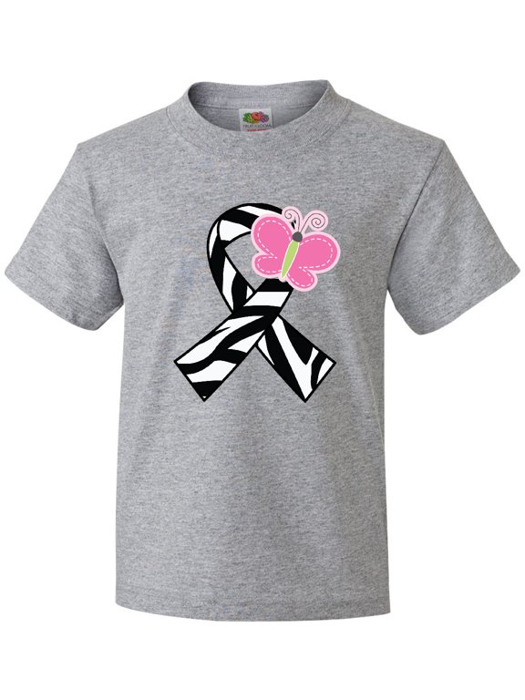 Zebra Ribbon Awareness Rare Disease Youth T-Shirt