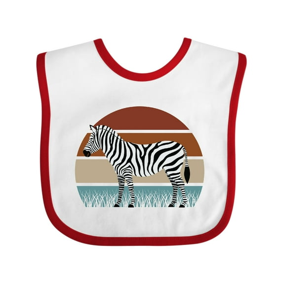 Inktastic Zebra Safari Animal Sunset Boys or Girls Baby Bib