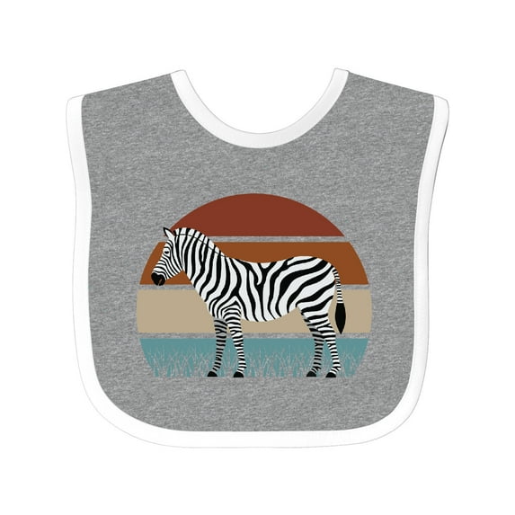 Inktastic Zebra Safari Animal Sunset Boys or Girls Baby Bib