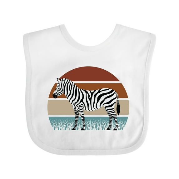 Inktastic Zebra Safari Animal Sunset Boys or Girls Baby Bib