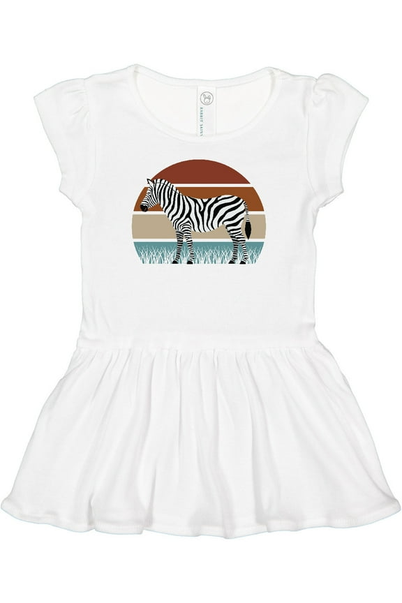 Zebra Safari Animal Sunset Girls Baby Dress