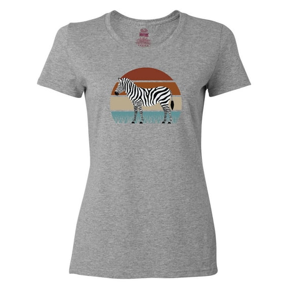 Inktastic Zebra Safari Animal Sunset Women's T-Shirt