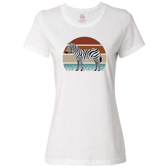 Inktastic Zebra Safari Animal Sunset Women's T-Shirt