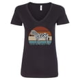thumbnail image 1 of Inktastic Zebra Safari Animal Sunset Women's V-Neck T-Shirt, 1 of 5
