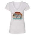 thumbnail image 1 of Inktastic Zebra Safari Animal Sunset Women's V-Neck T-Shirt, 1 of 5