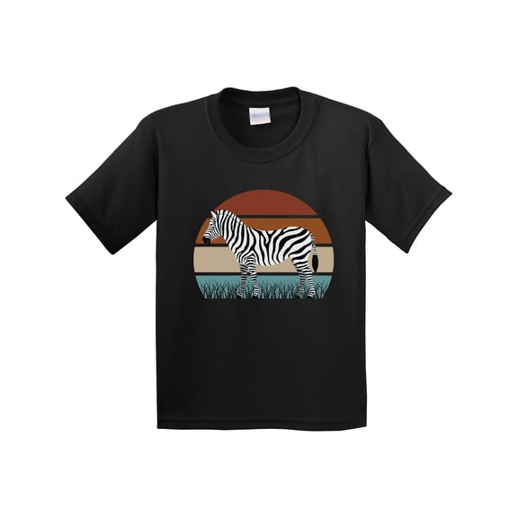 Inktastic Zebra Safari Animal Sunset Youth T-Shirt