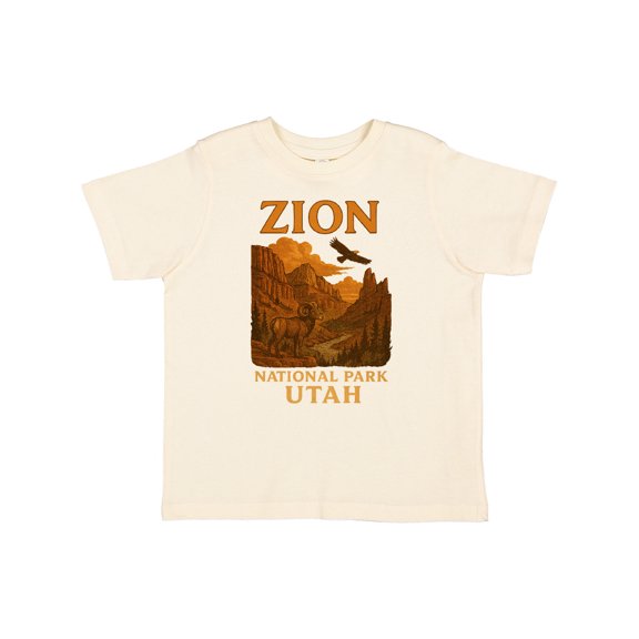 Inktastic Zion National Park Utah Vintage Landscape Art Boys or Girls Toddler T-Shirt