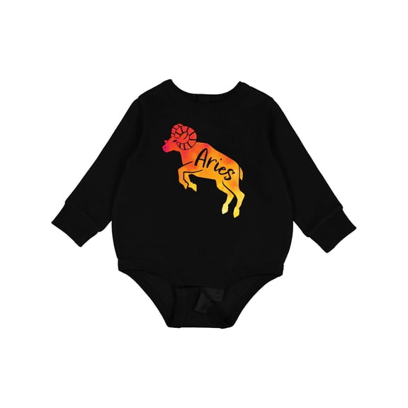Inktastic Zodiac Aries Ram Constellationname Baby Fleece Bodysuit