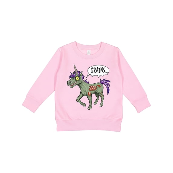 Inktastic Zombie Unicorns Wants Grains Halloween Toddler Sweatshirt
