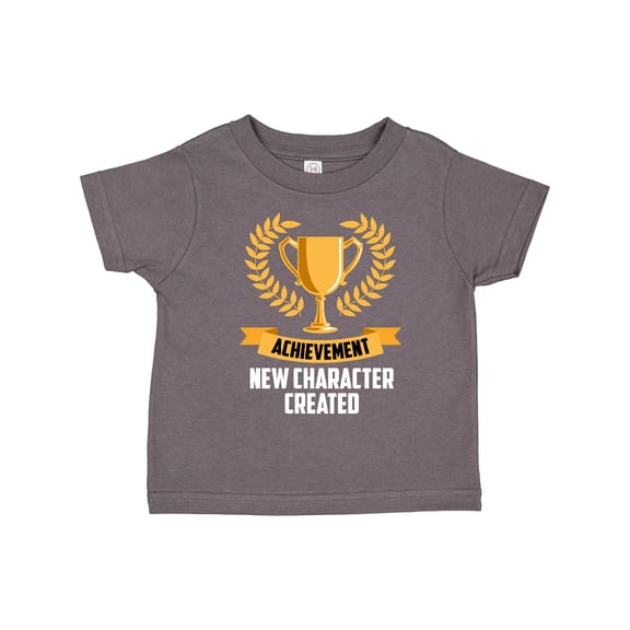 Inktastic achievement unlocked new character created white text Boys or Girls Toddler T-Shirt