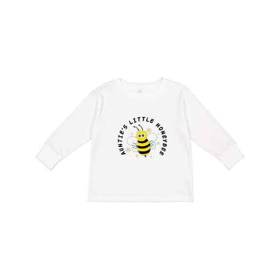 Inktastic auntie's little honeybee Boys or Girls Long Sleeve Toddler T-Shirt