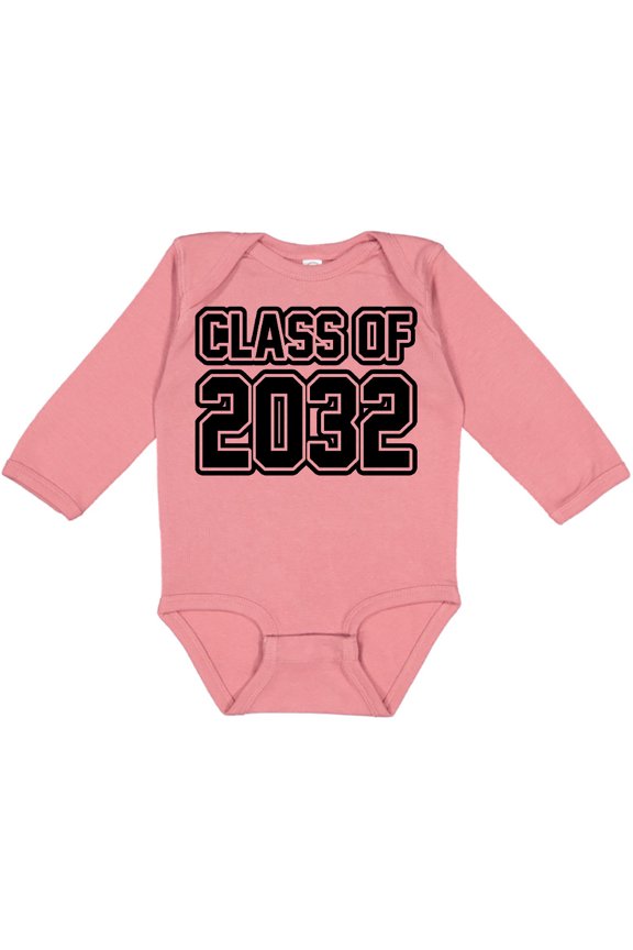 class of 2032 Boys or Girls Long Sleeve Baby Bodysuit