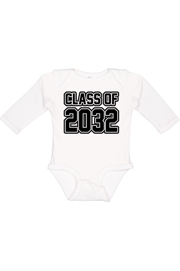 class of 2032 Boys or Girls Long Sleeve Baby Bodysuit
