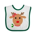 thumbnail image 1 of Inktastic girl reindeer Boys or Girls Baby Bib, 1 of 4