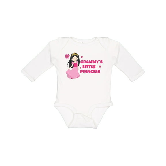 Inktastic grammy's little princess Girls Long Sleeve Baby Bodysuit