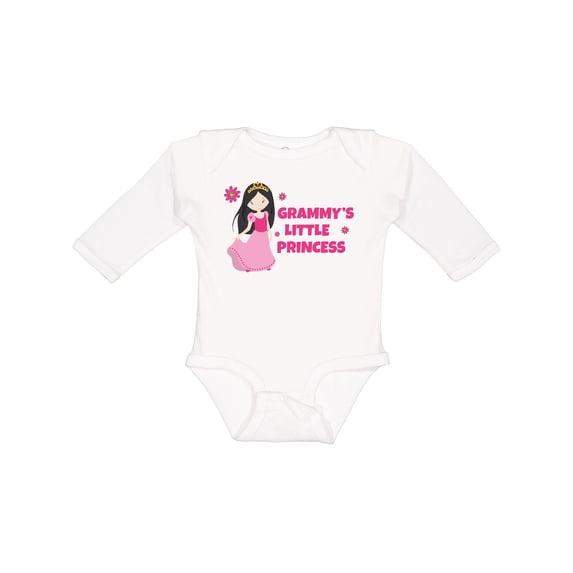 Inktastic grammy's little princess Girls Long Sleeve Baby Bodysuit
