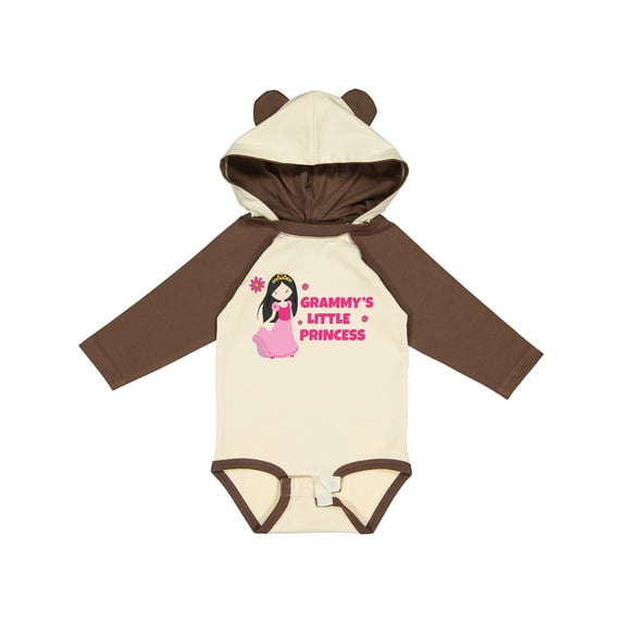 Inktastic grammy's little princess Girls Long Sleeve Baby Bodysuit