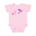 thumbnail image 1 of Inktastic hummingbird flying swirl Girls Baby Bodysuit, 1 of 5