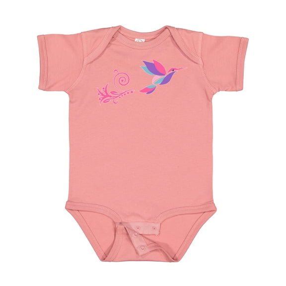 Inktastic hummingbird flying swirl Girls Baby Bodysuit