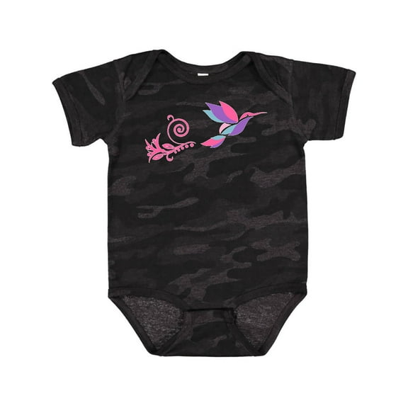 Inktastic hummingbird flying swirl Girls Baby Bodysuit