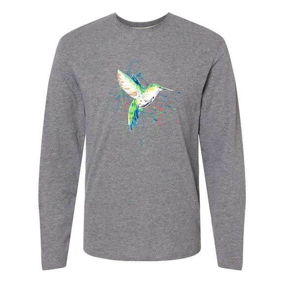 Inktastic hummingbird paint splatter Long Sleeve T-Shirt