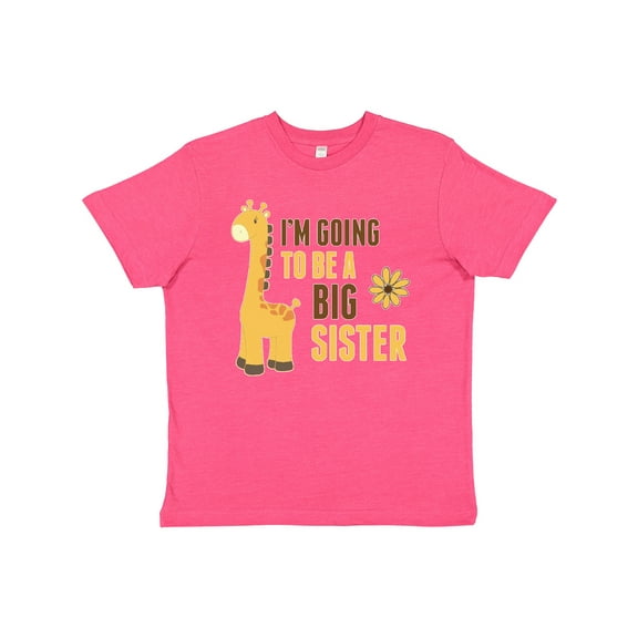 Inktastic i'm going to be a big sister giraffe Youth T-Shirt