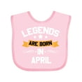 thumbnail image 1 of Inktastic legends are born in april Boys or Girls Baby Bib, 1 of 4