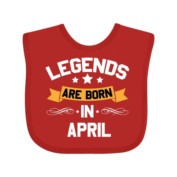 Inktastic legends are born in april Boys or Girls Baby Bib