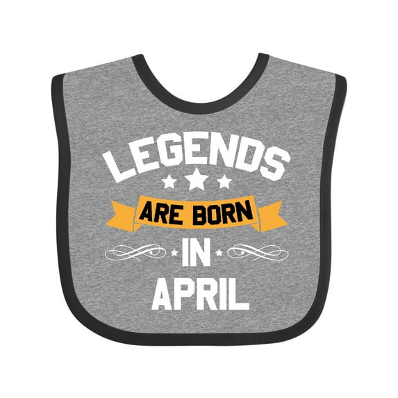 Inktastic legends are born in april Boys or Girls Baby Bib