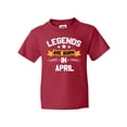 thumbnail image 1 of Inktastic legends are born in april Youth T-Shirt, 1 of 5