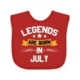 thumbnail image 1 of Inktastic legends are born in july Boys or Girls Baby Bib, 1 of 4