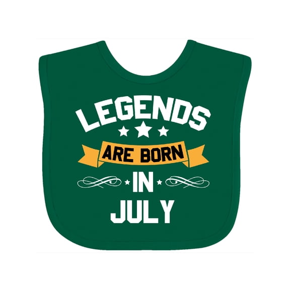 Inktastic legends are born in july Boys or Girls Baby Bib
