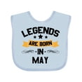 thumbnail image 1 of Inktastic legends are born in may Boys or Girls Baby Bib, 1 of 4