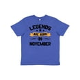 thumbnail image 1 of Inktastic legends are born in november Youth T-Shirt, 1 of 5