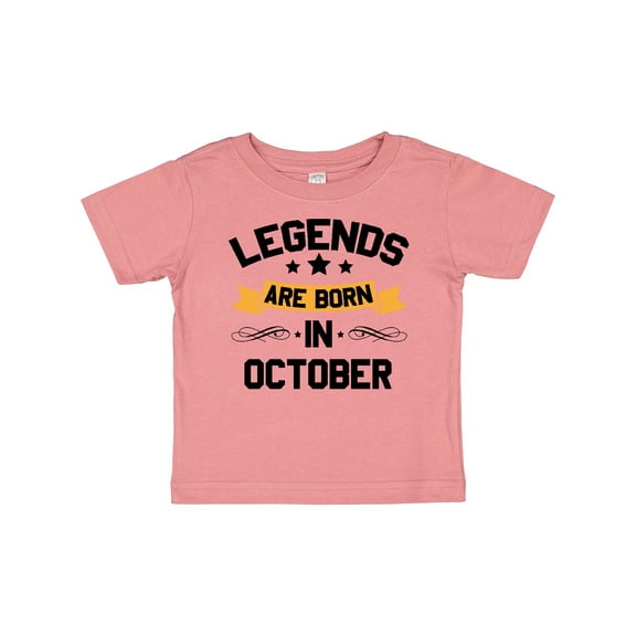 Inktastic Legends Are Born in October Boys or Girls Baby T-Shirt