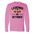thumbnail image 1 of Inktastic legends are born in october Long Sleeve T-Shirt, 1 of 5