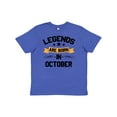 thumbnail image 1 of Inktastic legends are born in october Youth T-Shirt, 1 of 5