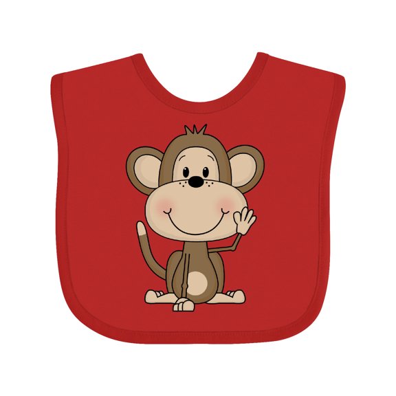 Inktastic monkey Boys or Girls Baby Bib