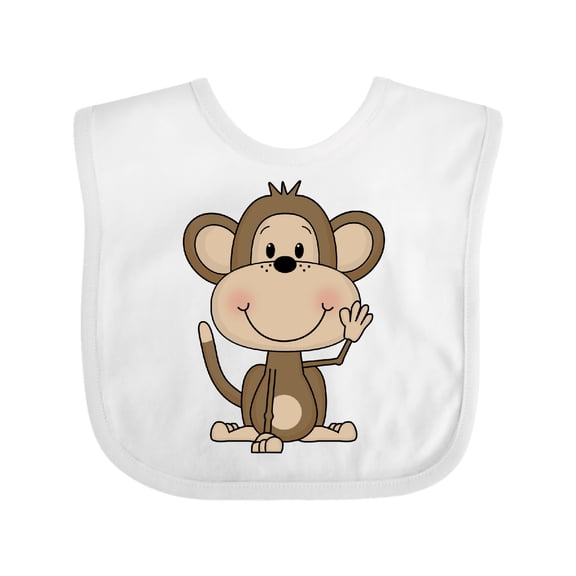 Inktastic monkey Boys or Girls Baby Bib