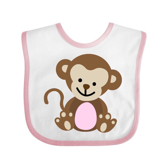 Inktastic Monkey Girls Baby Bib