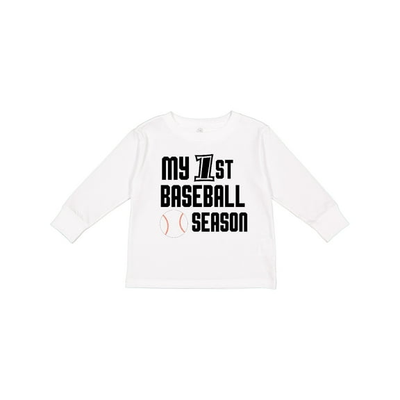 Inktastic my 1st baseball season Boys Long Sleeve Toddler T-Shirt